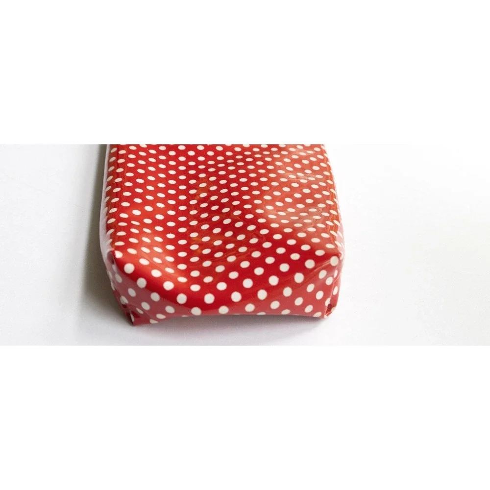Vintage Red And White Polka Dot Vinyl Case For Eyeglasses, Cigarettes, Or Change